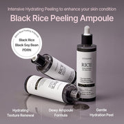 Black Rice Exfoliating Ampoule, Gentle Exfoliating & Intensive Moisture, Black Rice & PDRN Complex, Soy Extract, Smooth and Smooth Skin, Korean Skincare, 100 ml