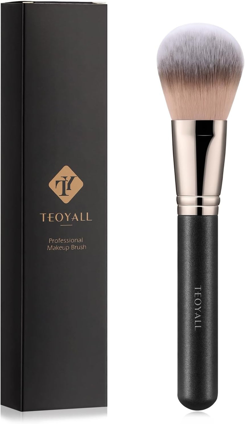 TEOYALL Setting Powder Brush, Ultra Plush Fluffy Synthetic Bristles Makeup Buffing Brush for All-Over Application With Bronzer Foundation