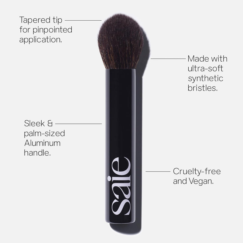 Saie The Big Brush - Soft, Multi-Use Liquid + Cream Makeup Brush - Buffing Makeup Applicator With Synthetic Bristles For Easy Blending + Building - Vegan, Cruelty-Free (1 Count)