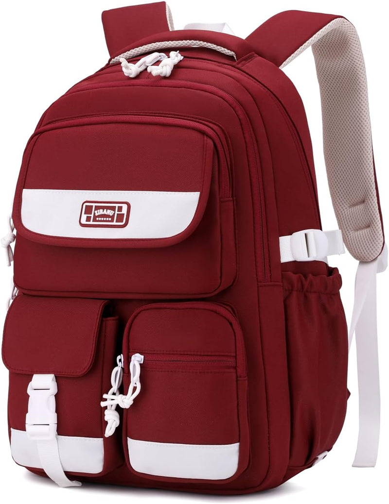 Cute Girls Backpack,Kids School Backpack for Girls Boys,Elementary Middle School Bags Lightweight Bookbag for Teens - Style-a Red
