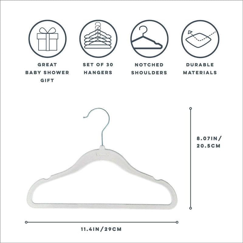 3 Sprouts Baby Hangers, Non-Slip Velvet Hangers, Kids Hangers - Pack of 15 - Pink