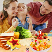 24-Piece Lunch Sandwich Cutter Set, Heart & Square Sandwich Shaper, DIY Vegetable & Fruit Shapes, Mini Cookie Cutters & Food Decorating Tools for Lunchboxes and Bento Containers