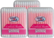 Cool & Cool Paper Ear Buds - 50's (Pack of 3) - Pink - Round Thick Tips,Cotton Swabs,100% Cotton,Double Tipped,Hygienic,Gentle & Safe Swabs for Ears - 150 Pieces