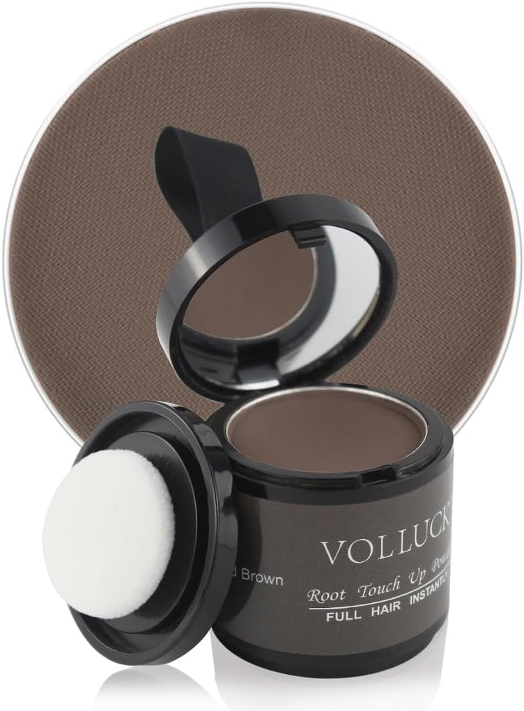 Root Touch Up Hair Powder Root Cover Up Hairline Shadow Powder Stick, Root Touch Up Dark Brown for Thinning Hair for Women and Men, Bald Spots, Eyebrows, Beard Line, Dark-Brown, Pack Of 1 - #1 Medium Brown 9.92 g (Pack of 1)