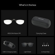 ASUS AirVision M1 Smart Glasses: 100" Wearable Display with All-Day Comfort, 1100 nits, 95% DCI-P3, Designed for ROG Ally, Windows Laptop and PCs, TÜV Rheinland Certified, Low Blue-Light - Black
