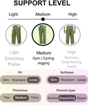 Linen Pants for Men Loose FIT Baggy Cargo(GL-TP-1189-S-GREEN)
