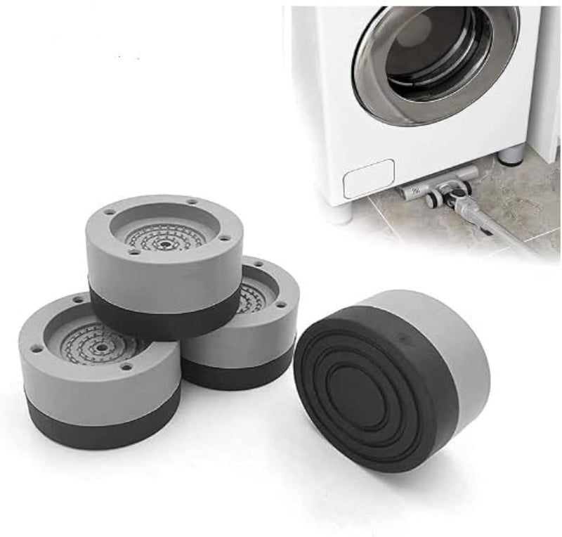 Neoblix 4pcs Shock and Noise Cancelling Washing Machine Support, Washer Dryer Rubber Pads with Suction Cup Feet, Anti Vibrasion Pads, Non Slip Noise Reducing Base