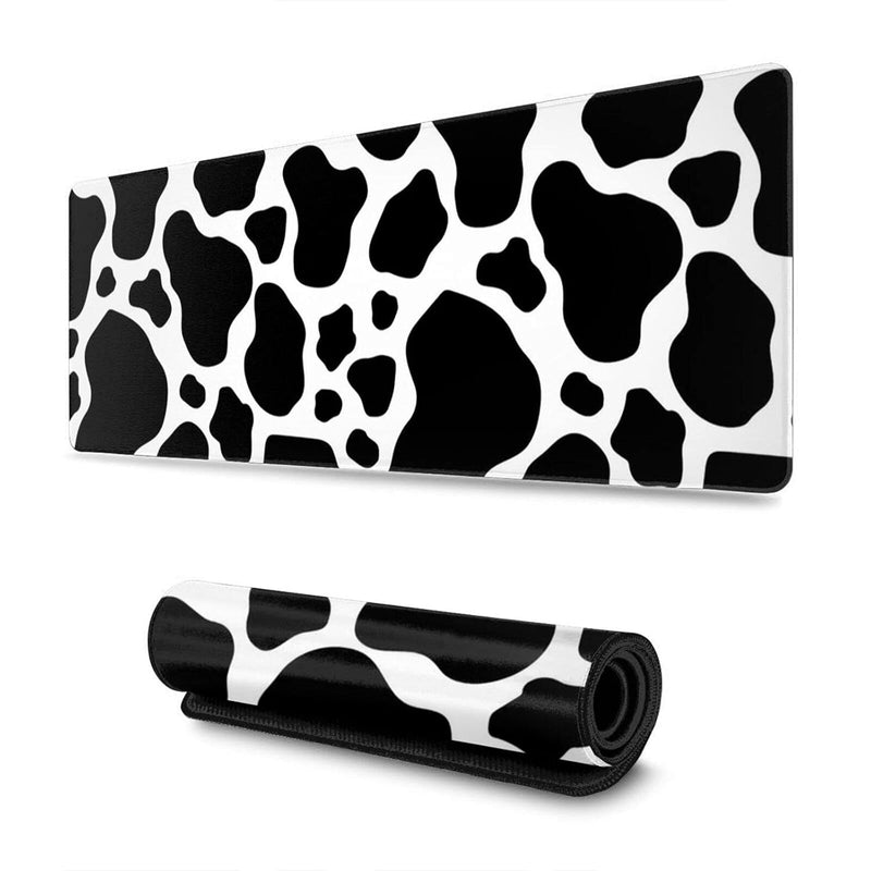 Echoserein Cow Print Skin Gaming Mouse Pad Large XL Long Extended Pads Big Mousepad Keyboard Mouse Mat Desk Pad Home Office Decor Accessories for Computer Pc Laptop