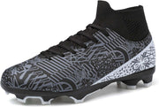 Kids Soccer Cleats Boys Girls Football Cleats Turf Soccer Shoes AG/FG - Blackag