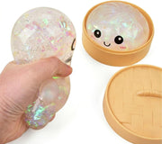 SLEEPHEAD Big Glitter Dumpling Squishy Cute Adorable Soft Silicone Squeeze Toy for Stress Relief