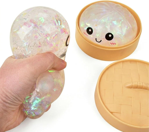 SLEEPHEAD Big Glitter Dumpling Squishy Cute Adorable Soft Silicone Squeeze Toy for Stress Relief