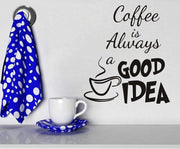 COOLBABY Removable Pvc 35X40cm Coffee Is Always A Good Idea Wall Decals Vinyl Stickers Home Decoration Diy Art Living Room Kitchen Sticker