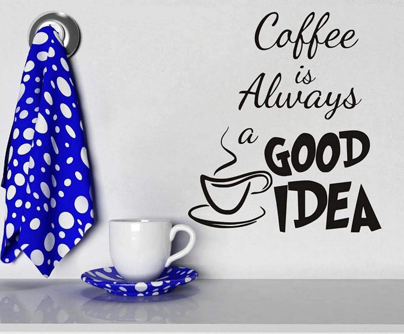 COOLBABY Removable Pvc 35X40cm Coffee Is Always A Good Idea Wall Decals Vinyl Stickers Home Decoration Diy Art Living Room Kitchen Sticker