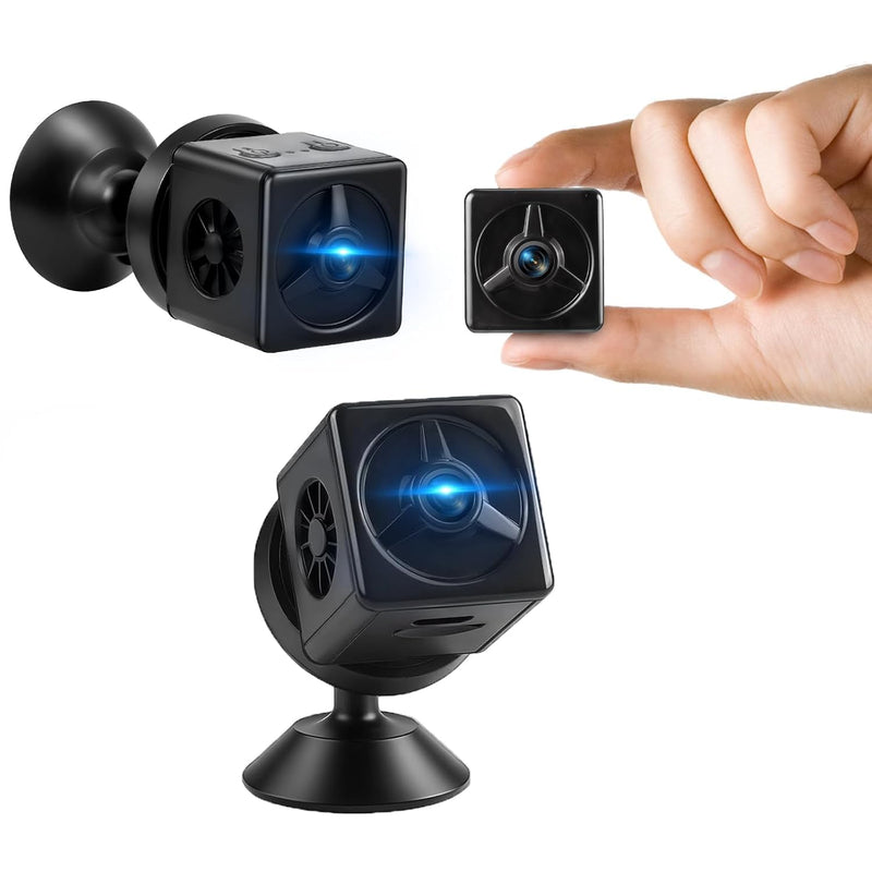 Violety Mini Camera for Home 2K HD Indoor Battery Security Camera Bluetooth or WiFi Option Nanny Pet Surveillance Camera App Control, Real-Time Audio/Video, Night Vision Motion Detection (Blocks 2K)
