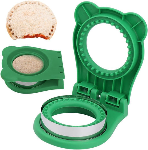Shinzy Sandwich Cutter and Sealer, Square, Multicolor, Fun and Playful, Plastic and Stainless Steel, Edge Sealing and Uncrustable Functionality, Kitchen Appliance - Round