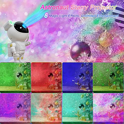 AWH CLOSUNT Space Buddy Projector, Astronaut Light Projector, Star Galaxy Night Lights, Nebula Galaxy with Timer and Remote, Kids Gaming Room Bedroom Decor, Christmas, Great Gift for Kids
