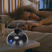 Flying Alarm Clock, Novelty Digital LED Alarm Clock, Digital LED Clock Gadget Run Away for Bedroom, Office, Home, School, Electronic Helicopter, Chopper, Propeller, Heavy Sleepers