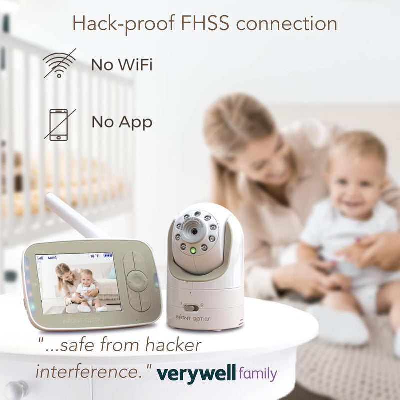 Infant Optics Dxr-8 Pan/Tilt/Zoom Baby Monitor and Interchangeable Optical Lens (3.5in)