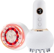HANNEA Lymphatic Drainage Massager & Anti-Cellulite Tool for Legs, Arms, Belly Sculpting Machine with Microcurrent, Light, Heat, Vibration Reduces Stretch Marks Rechargeable White