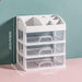 ARCHAEOPTERYX Makeup Organizer with 3 Drawers, Bathroom Vanity Countertop Storage for Cosmetics, Brushes, Lotion, Nail Lipstick and Jewelry For Women And Girls (3 Drawers - White)