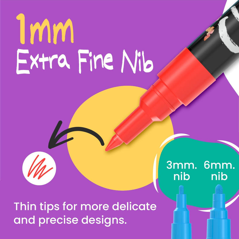 Chalkola Liquid Chalk Markers Erasable (10 Pack) w/Gold & Silver - Washable Paint Chalk Pens for Chalkboard Signs, Blackboard, Car Window, Bistro, Glass, Board - Neon Wet Wipe 6mm Reversible Bold Tip