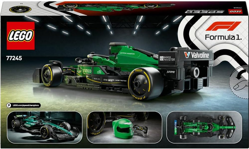 Speed Champions Aston Martin Aramco F1 AMR24 Race Car Toy with a Collectible Formula 1 Driver Minifigure - Model Kits for 10+ Year Old Boys & Girls or Adult Motorsport Fans 77245