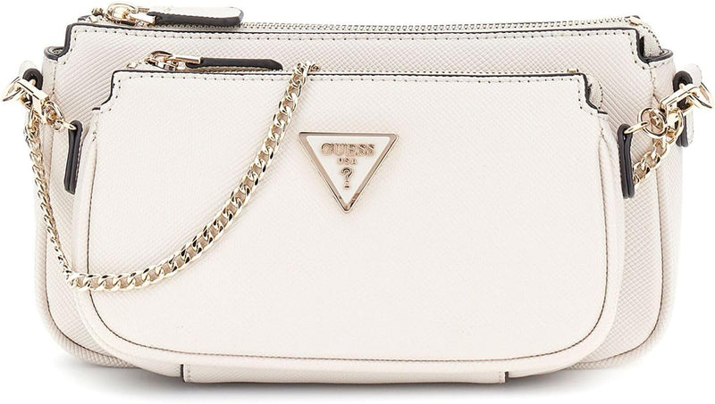 Womens Noelle Crossbody Double Pouch Handbag - Bone