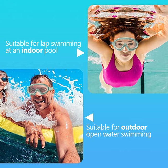 Swim Goggles 180Â° Clear Vision, No Leaking Anti-Fog Swimming Goggles for Adult Men Women Youth, UV Protection Pool Goggles