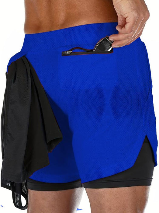 VITION Gym Shorts for Men, Men's Activewear Running Shorts,Drawstring Gym Shorts Men, 2 Layer Loose Athletic Shorts with 4 Pockets