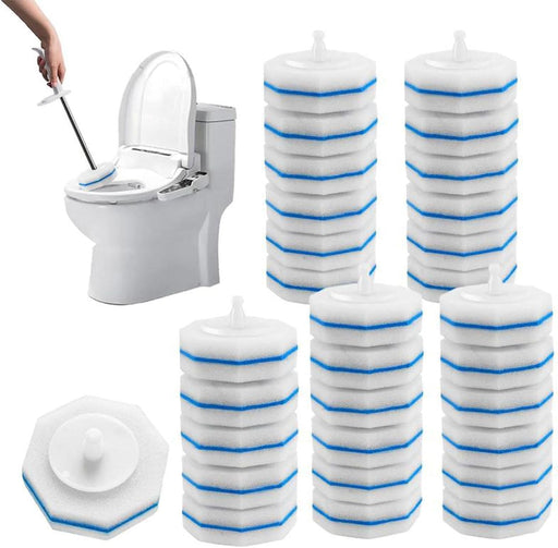 BIGTHREE Toilet Wand Refills, 30 Refills Disposable Toilet Wand Heads Brush Compatible for Clorox Toilet Wand Refills, Toilet Cleaning Sponges Heads Toilet Wand Refills, Replacement Cleaning Brush