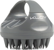 Kloy Hair Scalp Massager Shampoo Brush With Soft Silicone Bristles- Black - Grey