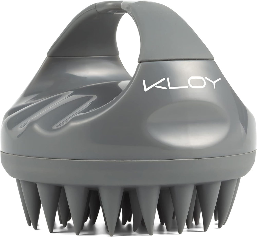 KLOY Hair Scalp Massager Shampoo Brush with Soft Silicone Bristles- Red