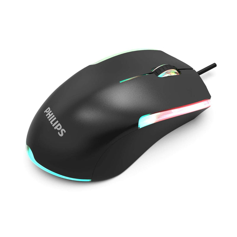 Philips SPK9314 3-Button Wired Computer Mouse with RGB Impeglow FX