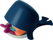 Boon Chomp Whale Bath Toy - Interactive Baby Bath Toys for Sensory Fun - Sensory Toddler Toys for Bath Time - Baby Gifts and Stocking Stuffers - Ages 12 Months and Up - Navy Whale