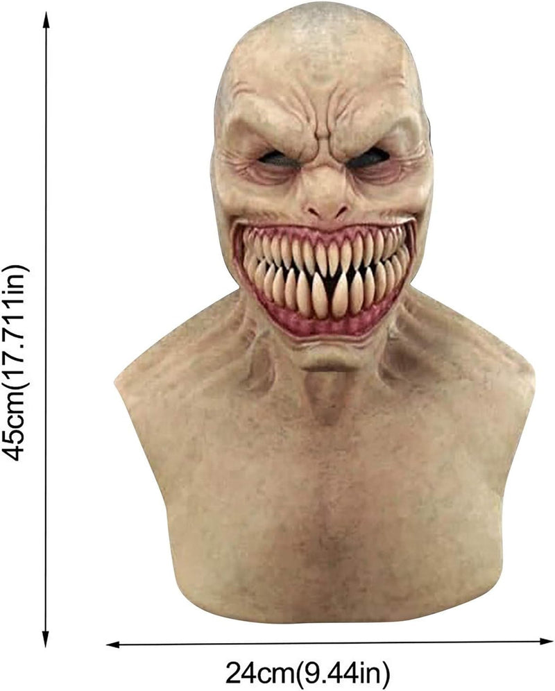Halloween Vampire Monster Mask, Realistic Latex Costume Cosplay Party Props for Adults, Unisex