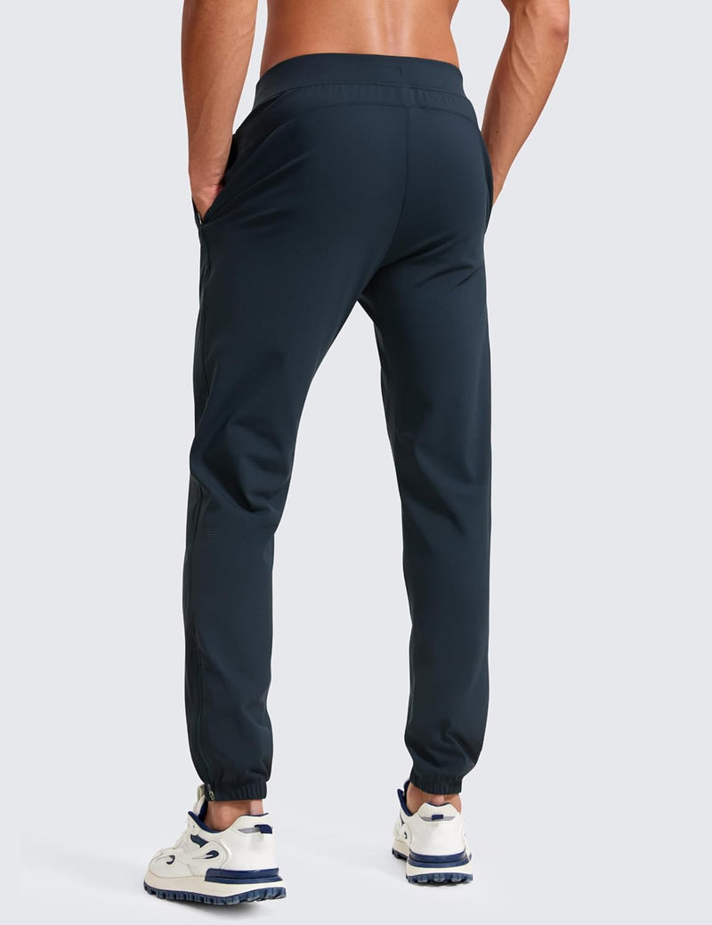 CRZ YOGA Men's Lightweight Jogger Pants - 30'' Elastic Stretchy Pants with Side Pockets