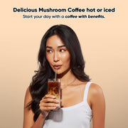 Rite Functional Coffee, Arabica Instant Coffee with Adaptogenic Mushrooms for Better Energy, Focus, Digestion & Immunity, 35mg Caffeine per serving (Pack of 15)