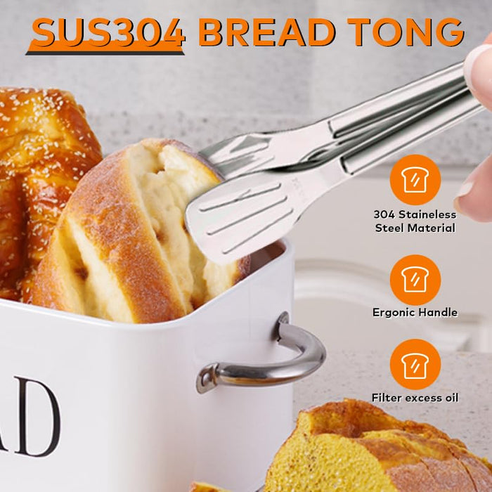 Bread Box with Wooden Lid � Stylish & Durable Bread Storage Container for Fresh Bread, Pastries, and Baked Goods � Keeps Breads Fresher for Longer by LuxeDesigns