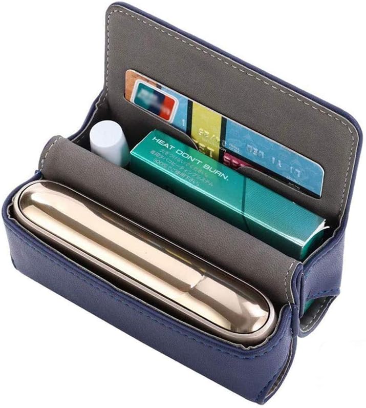 TGSMART - Case For IQOS 3 Case For IQOS 3.0 Duo Cigarette Accessories Protective Cover Bag PU Leather Case For Electronic Cigarettes (Navy Blue)