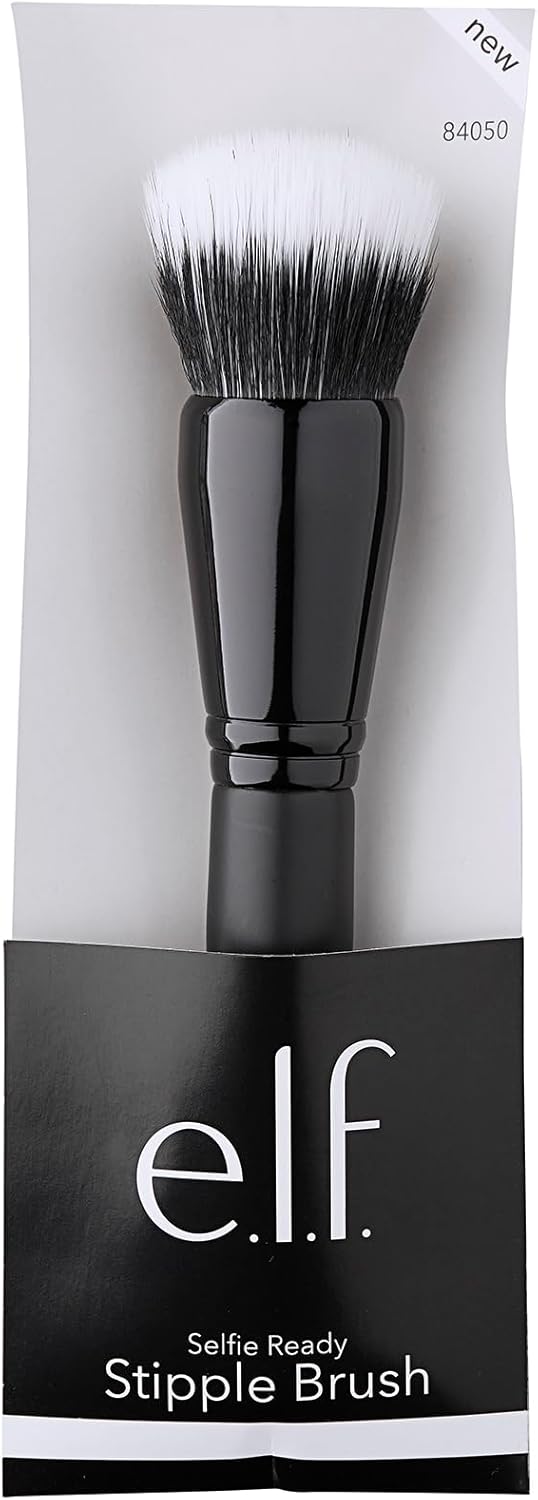 e.l.f. Domed Stipple Brush, Makeup Brush For Blending Product Into Skin, Creates A Soft Focus Effect, Made With Synthetic Bristles