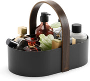 GLAM COSMETIC ORGANIZER WHT/GRY - Black/Walnut Small