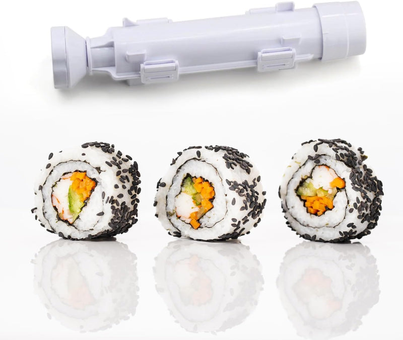 HOMEPRO Better Value for Better Living Sushi Making Kit Quick Sushi Maker Machine Sushi Maker Roller Roll Rice Food Grade Material Ideal Beginners (Pack of 1 - White)