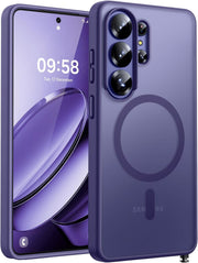 TOCOL for iPhone 17 Pro Case 6.3-Inch, Upgraded Camera Protection, Built-in Ring, Compatible with MagSafe, Shockproof Non-slip Translucent Matte Phone Case, Dark Blue - Midnight Purple S26 Ultra