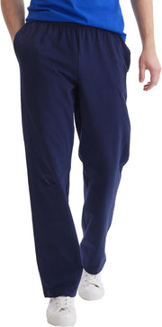 mens Essentials Mens Sweatpants, Mens Cotton Jersey Pants With Pockets, 33 Pants (pack of 1) - Navy