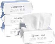 MOMENT 4Packs Disposable Face Towel Soft Washcloths Facial Cleansing Cotton Tissue Wet Dry Wipes Makeup Remover Towel for Skincare 400PCS/200 200MM