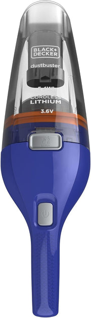 Black & Decker Dustbuster NVC115WA Cordless Handheld Vacuum Cleaner (3.6 V Lithium, Bagless + Wireless, Wide Suction Opening, Removable Dust Container, Includes Crevice Nozzle Upholstery Brush, - Cobalt Blue