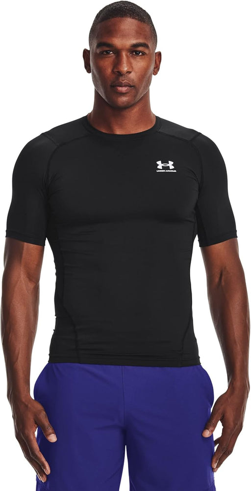 Mens Armour Heatgear Compression Short-sleeve T-shirt Short Sleeve (pack of 1) - Black