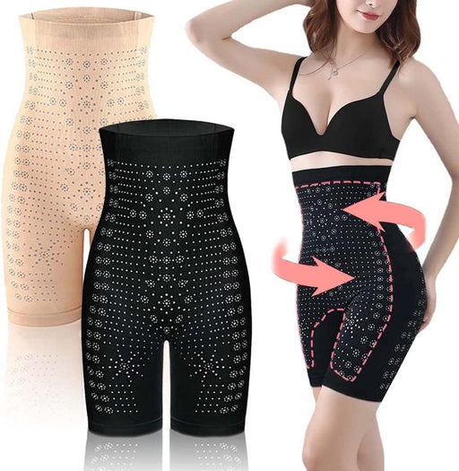 High Waisted Body Shaper Tummy Control Shorts, Women Tummy Control Leggings, Tighten the Sagging Fat Lift the Hips and Tighten the Abdomen Shaping Leggings Suitable for Women(Skin Color and Black)