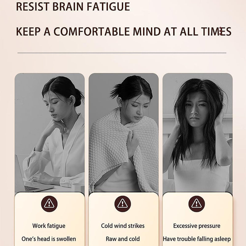 Electric Head & Eye Massager with Heat, Portable Electric Head & Eye Relaxation,Airbags, and Kneading - Portable Scalp Relief for Everyone