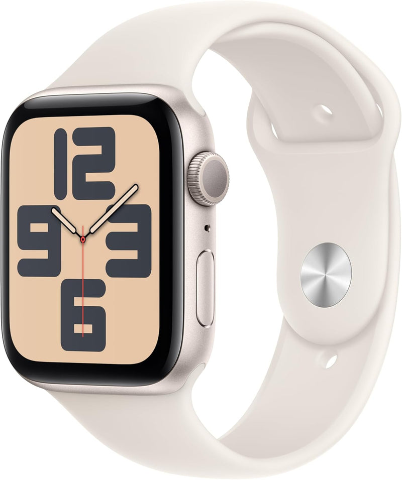 Apple Watch SE (2nd Gen) GPS 40mm Smartwatch with Starlight Aluminium Case with Starlight Sport Band - S/M. Fitness and Sleep Trackers, Crash Detection, Heart Rate Monitor, Retina Display